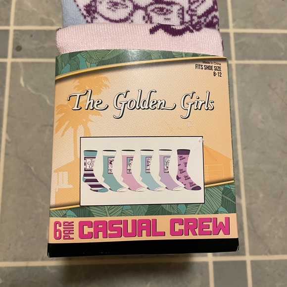 The Golden Girls 6 Pair Casual Crew Socks-New - Picture 2 of 4